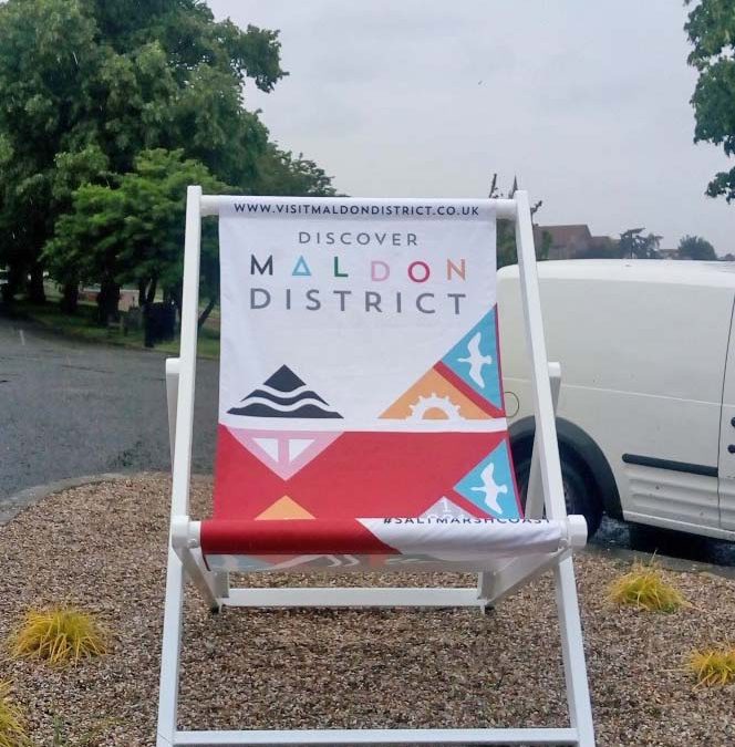 Large selfie deck chair powder coated for MDC